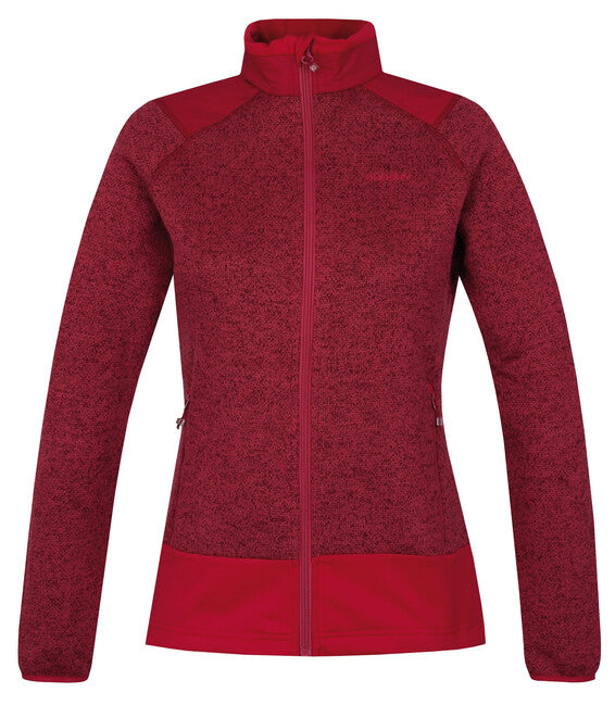 HUSKY Alan women's fleece zip sweater, dark purple
