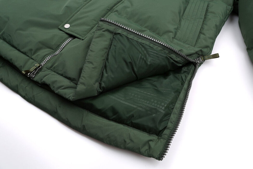 HUSKY Downbag moški perčasti kabat, temno khaki