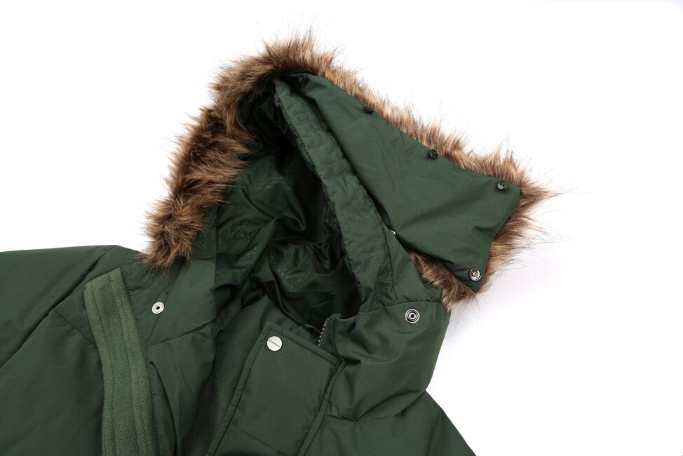 HUSKY Downbag moški perčasti kabat, temno khaki