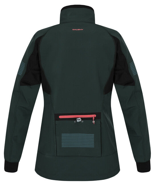 HUSKY Scooby women's softshell jacket, black-green