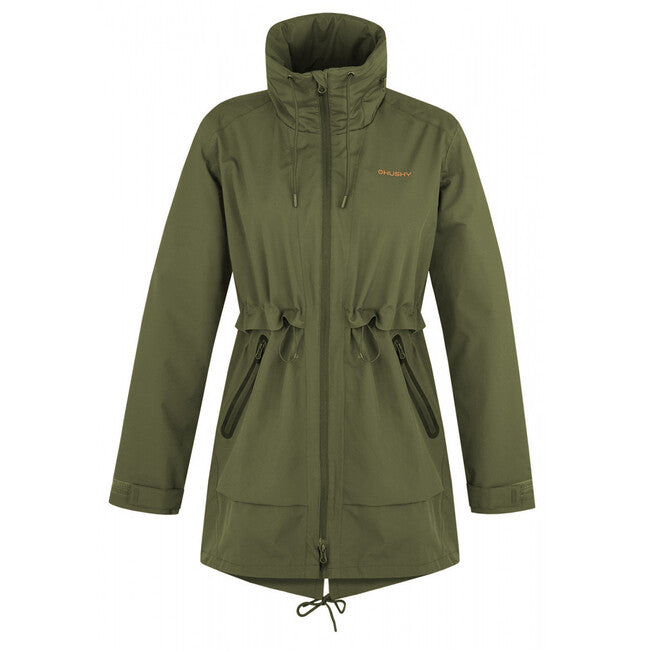 HUSKY Nevr ženski hardshell plašč, temno khaki
