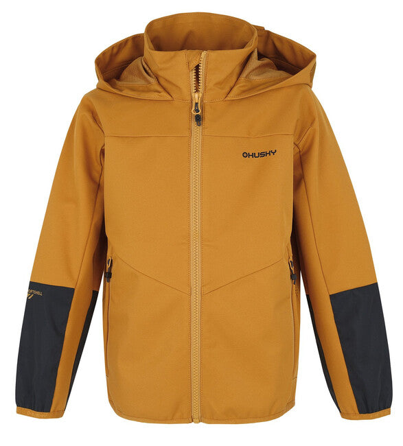 HUSKY Sonny K otroška softshell jakna, gorčična