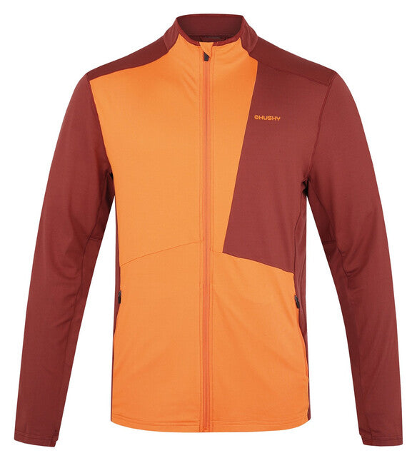 HUSKY Tarp pulover moški na zadrgo, deep brick/orange, M