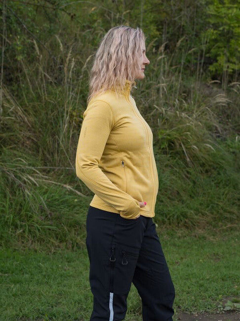 HUSKY Artic Zip women's zip sweatshirt, yellow