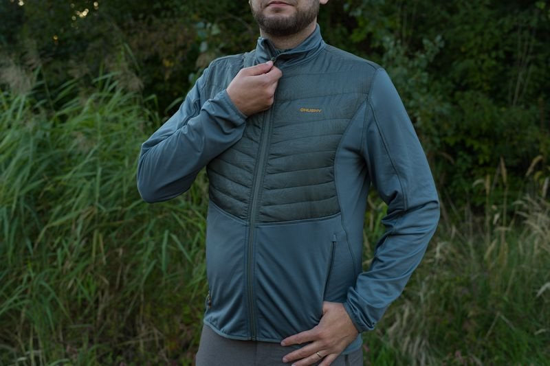 HUSKY Men's Airy Hoodie M, Dark Grey Green