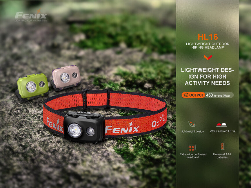 Fenix HL16 Headlamp, Pink (450 lumens)