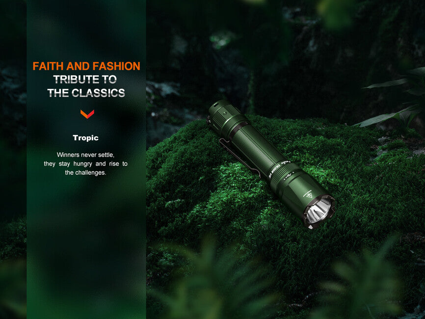 Fenix TK20R UE Tactical Rechargeable Flashlight, Green Tropic