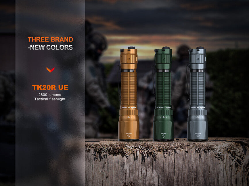 Fenix TK20R UE Tactical Rechargeable Flashlight, Green Tropic