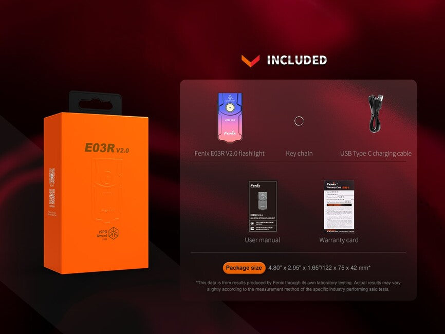 Fenix E03R V2.0 wiederaufladbare Taschenlampe GE, nebula
