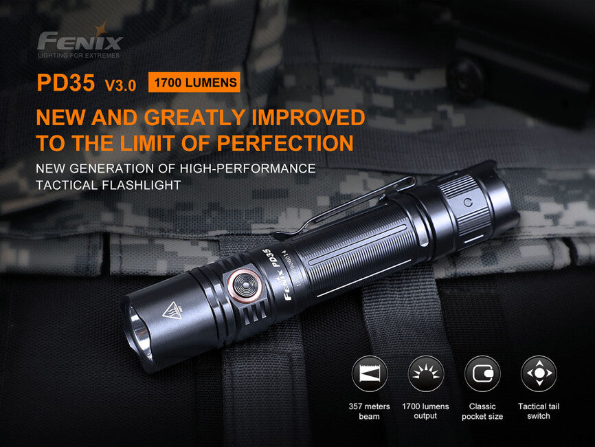 Fenix PD35 V3.0 Flashlight, Green Tropic