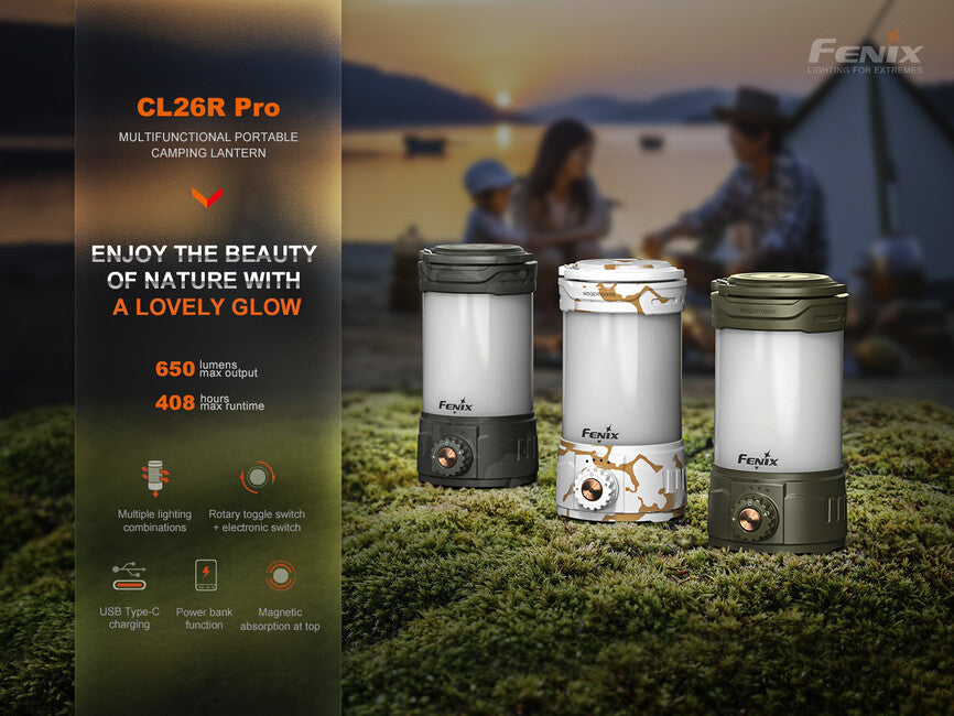 Fenix CL26R PRO Rechargeable Lantern, Marble