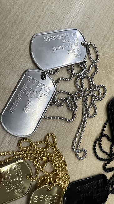 O&T Dog Tags Embossing