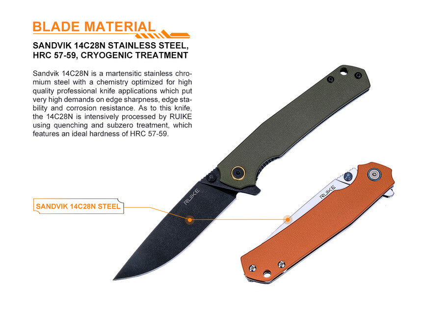 Ruike P801 nož, oranžen