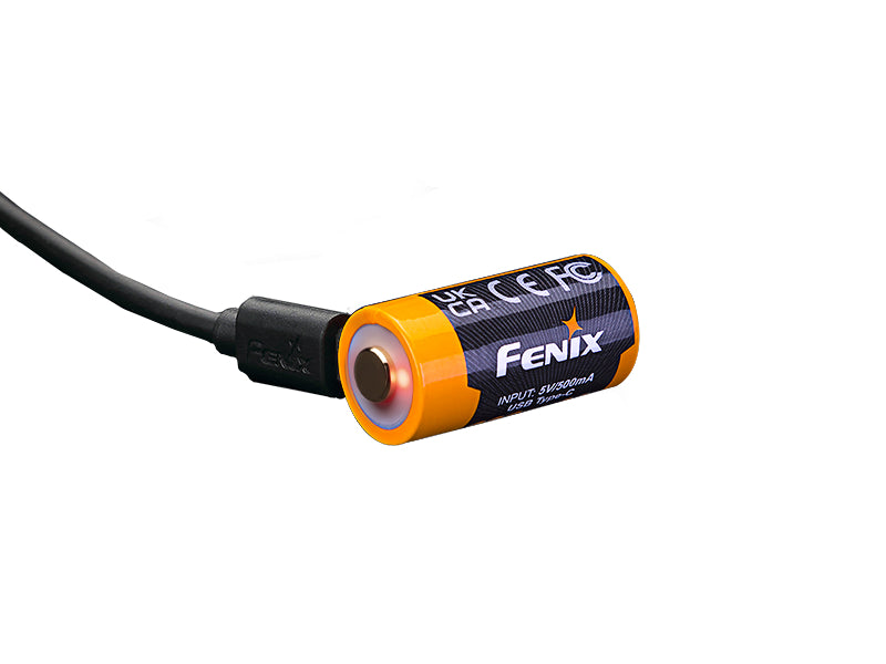 Fenix RCR123A napihljiva baterija USB-C Li-ion, 800 mAh