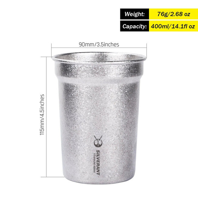 Silverant titanski kozarec za pivo Kristalni 400 ml