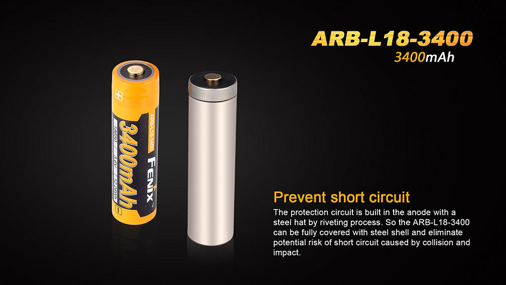 Fenix nabijalna baterija 18650 Li-Ion 3400mAh