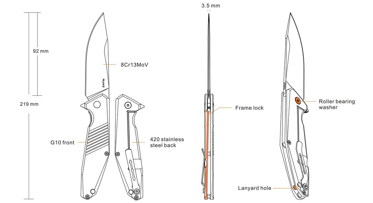 Ruike D191-B preklopni žepni nož