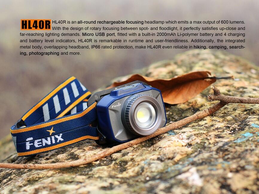 Fenix HL40R Φακός Κεφαλής, Μπλε