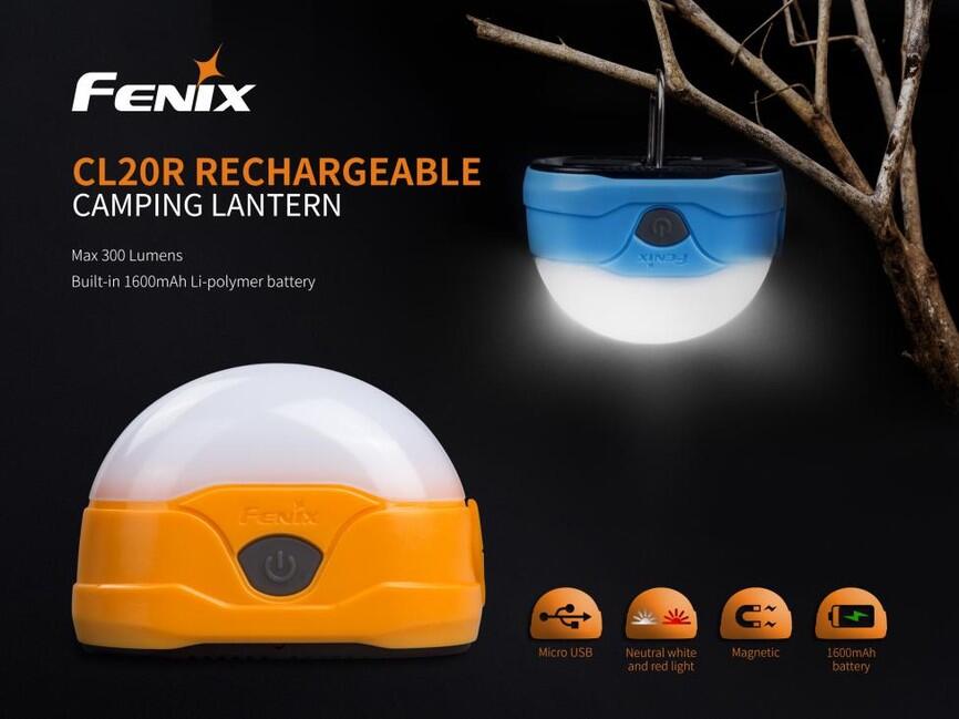 Fenix CL20R lucerna, žltá
