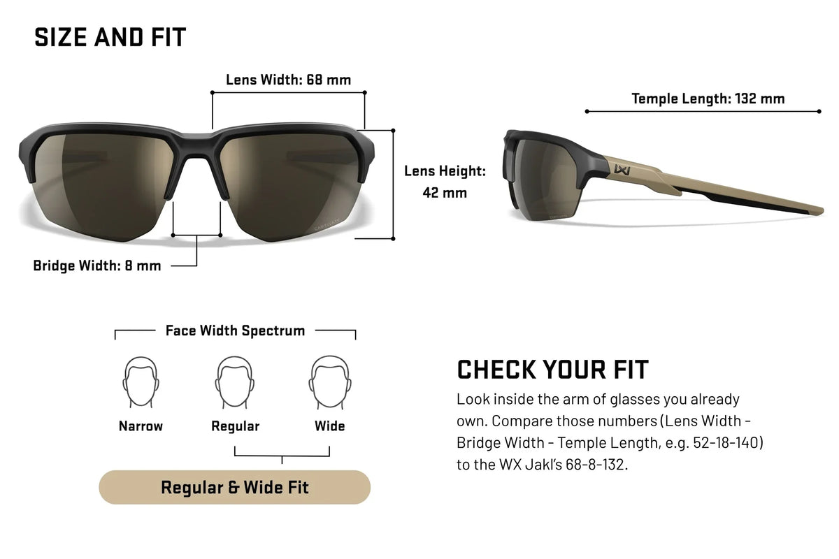 Wiley X Jakl slnečné okuliare, Captivate Red Mirror/ Gloss Crystal Grey - Size & Fit