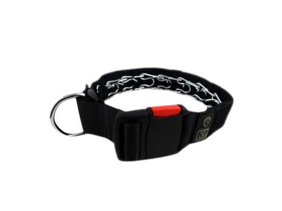 K9 Thorn bodljiv ovratnik s sponko ITW Nexus, črn