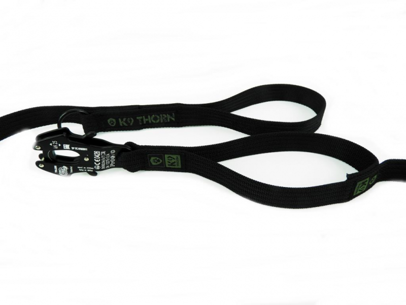 Kong Frog K9 Thorn Διπλό Λουρί με 2 Χειρολαβές 100cm, Μαύρο