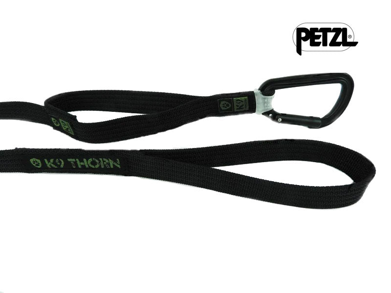 K9 Thorn vodila z dvojnim uchopom in vponko petzl, črna, XL