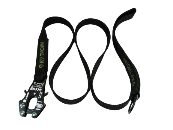 K9 Thorn povodec s vponko kong frog, črne, L
