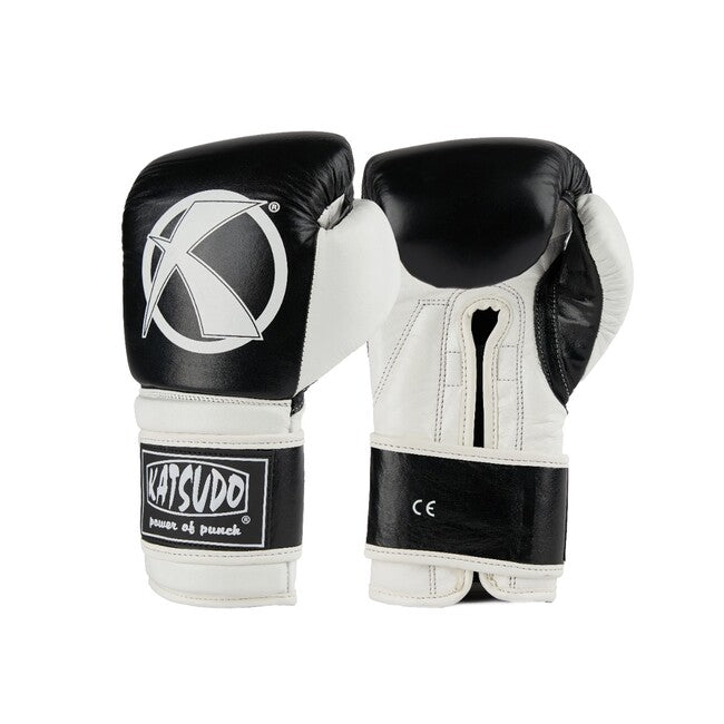 Katsudo Box Fight Gloves, Black White
