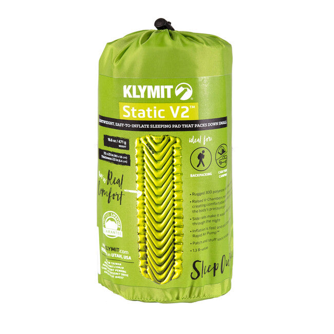 Klymit Static V2 podloga za spanje, zelena