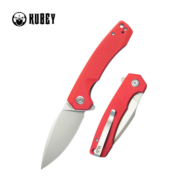 KUBEY Calyce Drop Pt. preklopni nož, rdeč