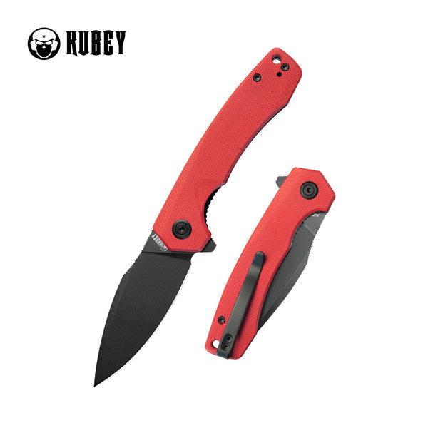KUBEY Calyce Drop Pt. preklopni nož, Red/Black
