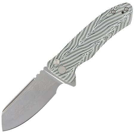 KUBEY Creon S preklopni nož Damascus & zelena
