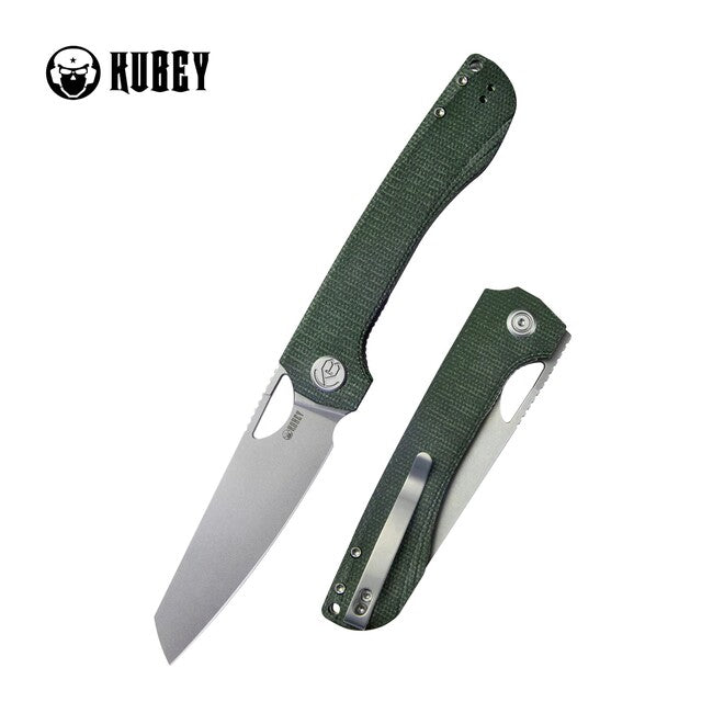 KUBEY Elang preklopni nož zelena Micarta