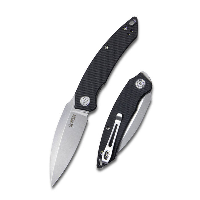 KUBEY Leaf preklopni nož črno G10