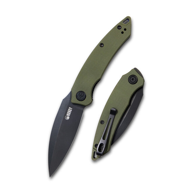 KUBEY Leaf Green & Black preklopni nož