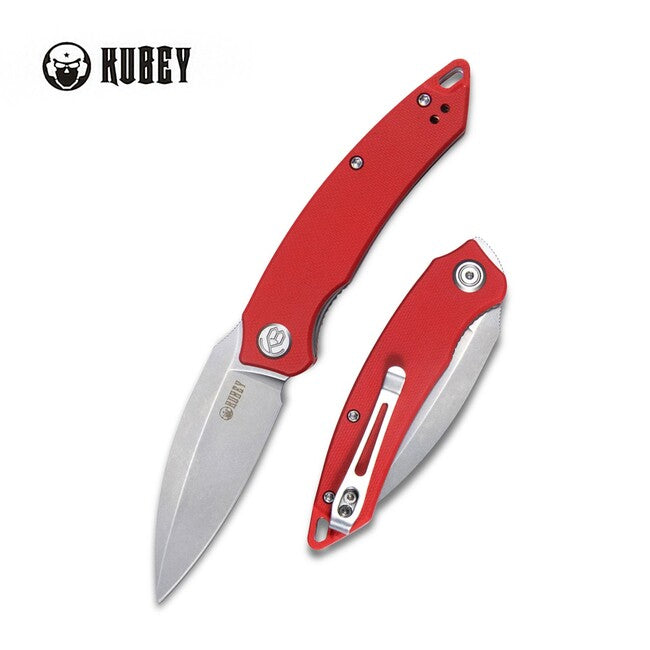 KUBEY Leaf preklopni nož rdeče G10