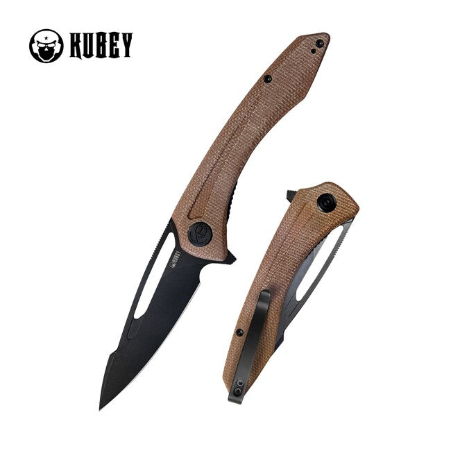 KUBEY Merced preklopni nož Tan Micarta