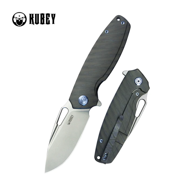 KUBEY Tityus preklopni nož Flame ContouRed Titanium