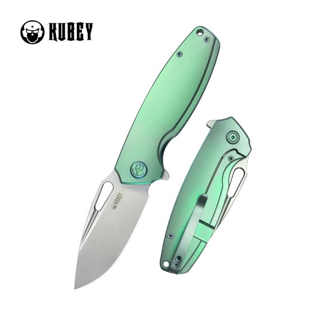 KUBEY Tityus preklopni nož zelena ContouRed Titanium