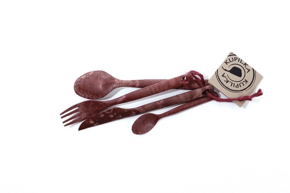 Kupilka CUTLERY kampinski pribor, rdeč
