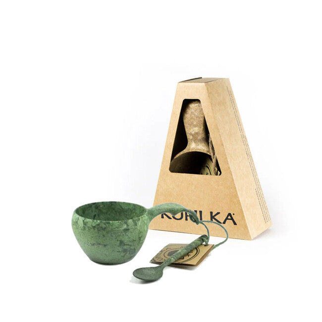 Kupilka lonček z žlico, 210 ml, zelen