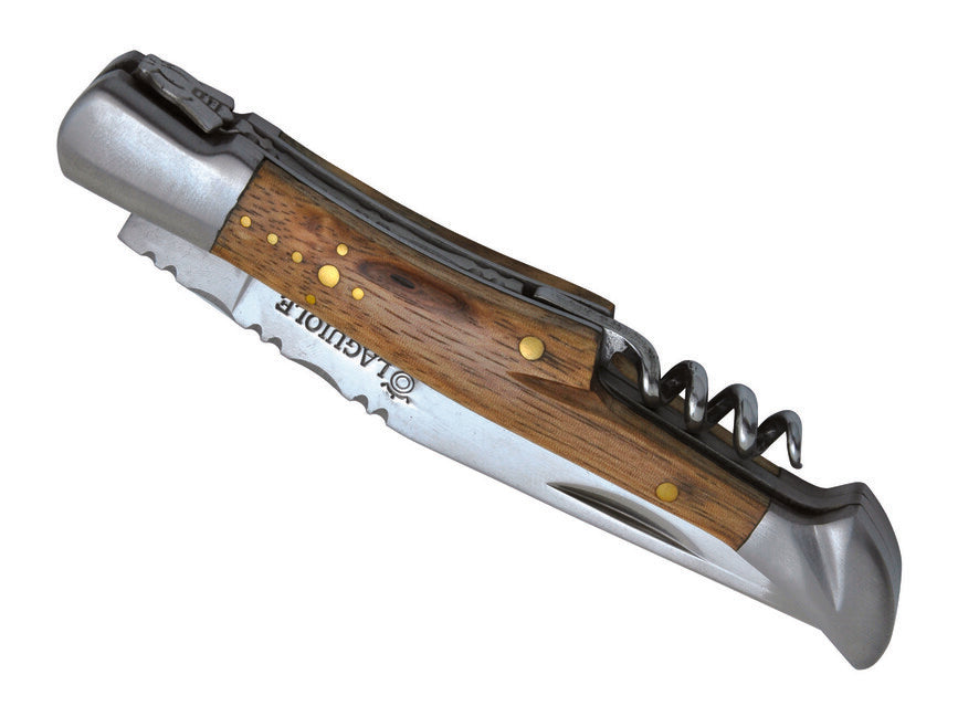 Laguiole DUB040 Folding Knife, 12cm Blade, 420 Steel, Zebrawood Handle