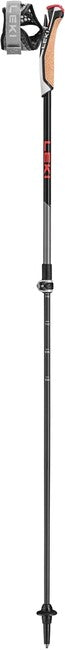 LEKI Nordic Walking Poles Instructor Lite, Dark Anthracite-Silver Grey-Bright Red, 100-125 cm