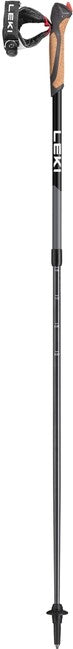 LEKI Nordic Walking Poles Spin, Black-Silver Grey-White, 100 - 130 cm