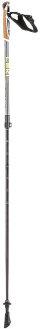 LEKI Spin Shark SL Nordic Walking Poles, Silver Grey-Dark Anthracite-Lime, 100-130 cm