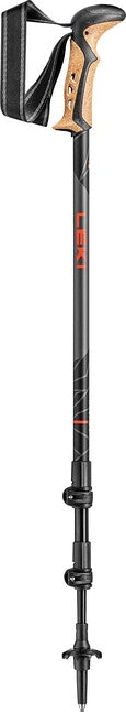LEKI Khumbu Trekking Poles, Dark Anthracite-White-Bright Red, 110-145 cm
