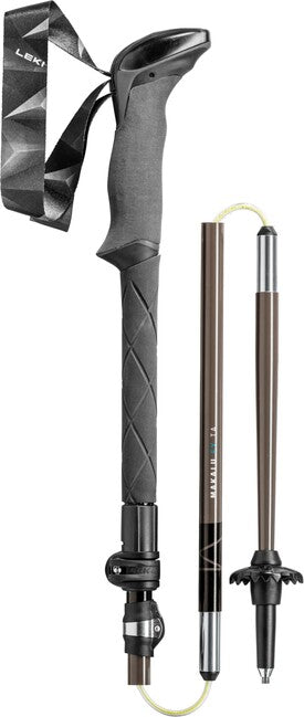 LEKI Makalu FX TA smučarske palice, petrolej-črno-srebrno siva, 110 - 130 cm