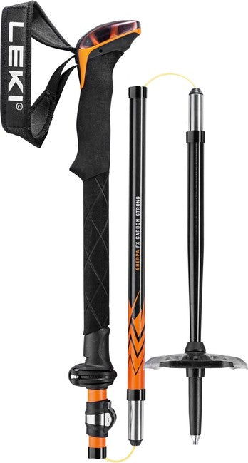 LEKI Sherpa FX Carbon Strong smučarske palice, oranžena-temnina modra, 120 - 140 cm