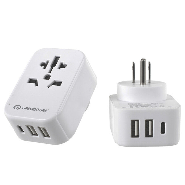 Lifeventure potovalni adapter z USB in USB-C